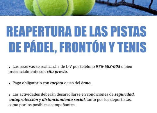 reapertura padel y tennis