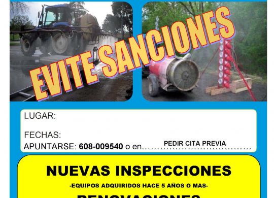 INSPECCIÓN EQUIPOS FITOSANITARIOS