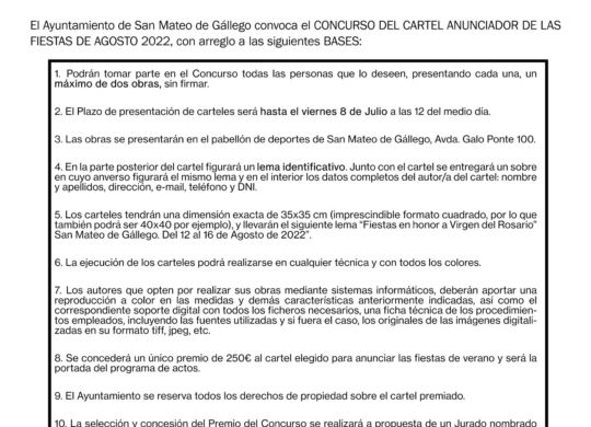 CARTEL PARA EL CONCURSO DE LA PORTADA DE FIESTAS 2022