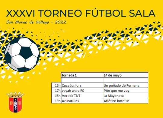 torneo fútbol sala 2022- 1 jornada