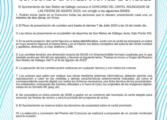 CARTEL PARA EL CONCURSO DE LA PORTADA DE FIESTAS 2023