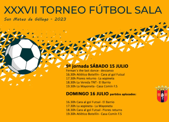 torneo fútbol sala 2023- 9 jornada