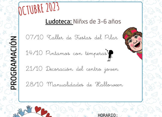 10-2023 CENTRO JOVEN -LUDOTECA - SAN MATEO 2023- CARTEL - octubre 2023