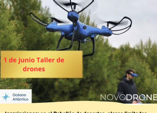 1 de junio. Taller de drones. Plazas limitadas. Inscripciones. L