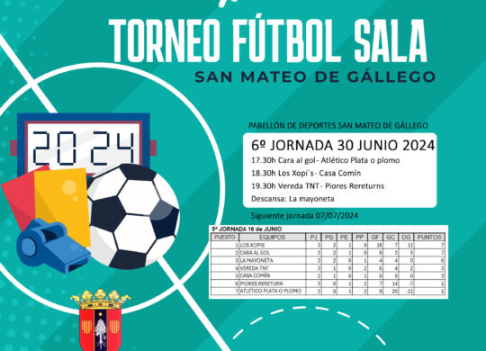 torneo fútbol sala 2024- 6 jornada