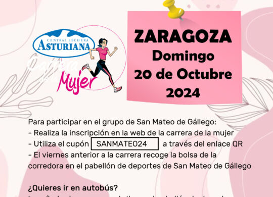 cartel inscripciones para carrera de la Mujer 2024