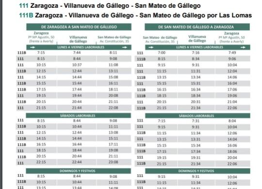 horarios