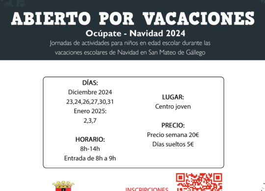 abierto por vacaciones ocupate navidad 2024