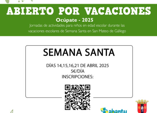 abierto por vacaciones ocupate 2025 SEMANA SANTA