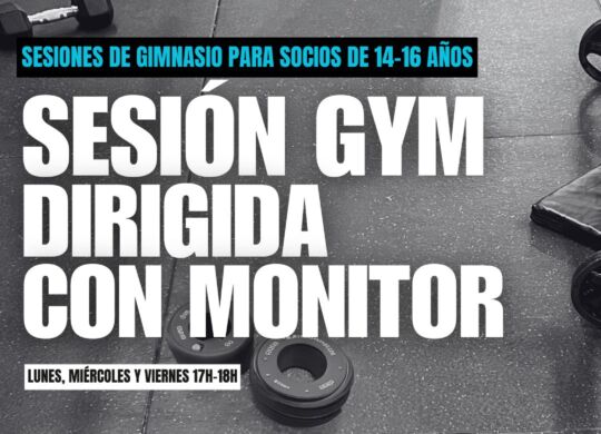 Entrenamientos gimnasio 14 a16 años con monitor