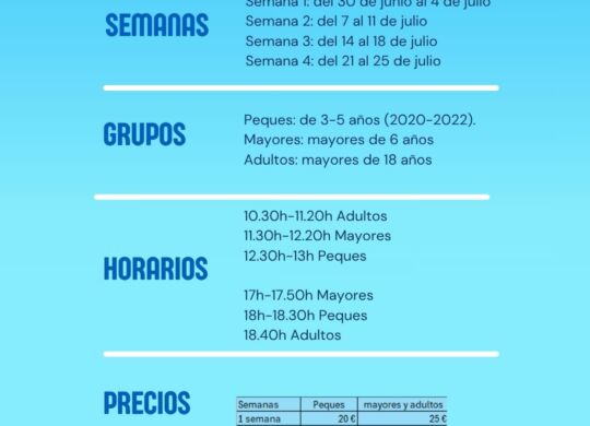 curso natación 2025