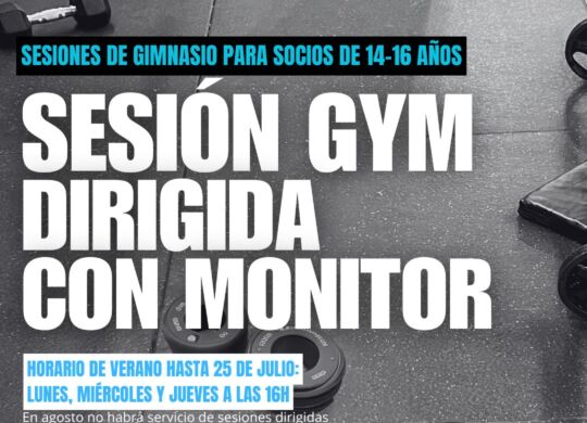 sesiones gym menores verano 2025