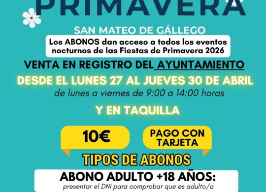 BONO FIESTAS PRIMAVERA 2026