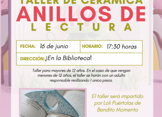 cartel workshop taller de ceramica ilustrativo minimalista rosa y verde
