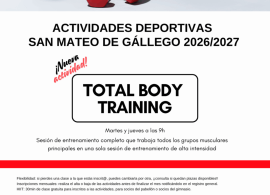 nueva actividad total body training